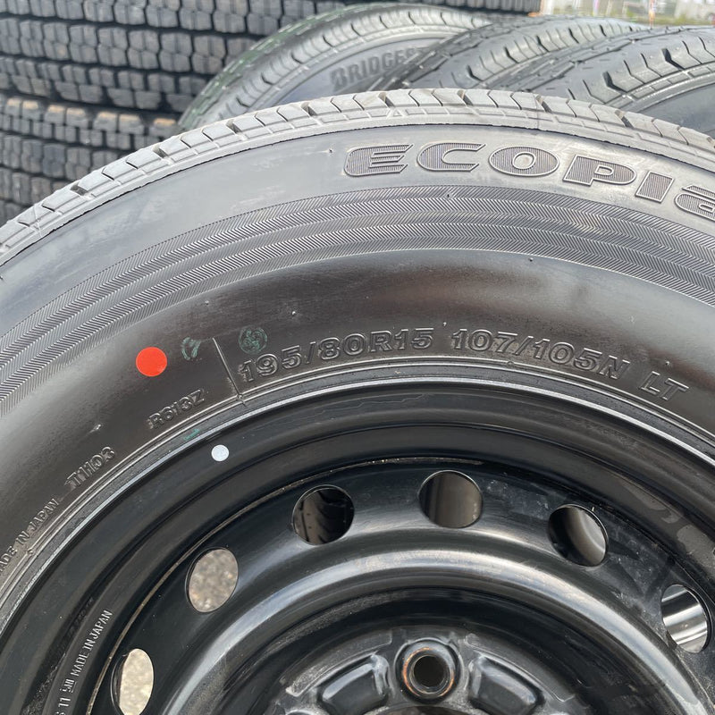 195/80R15 ホイール付き　ブリヂストン　年式:2022激安美品　4本セット：30000円