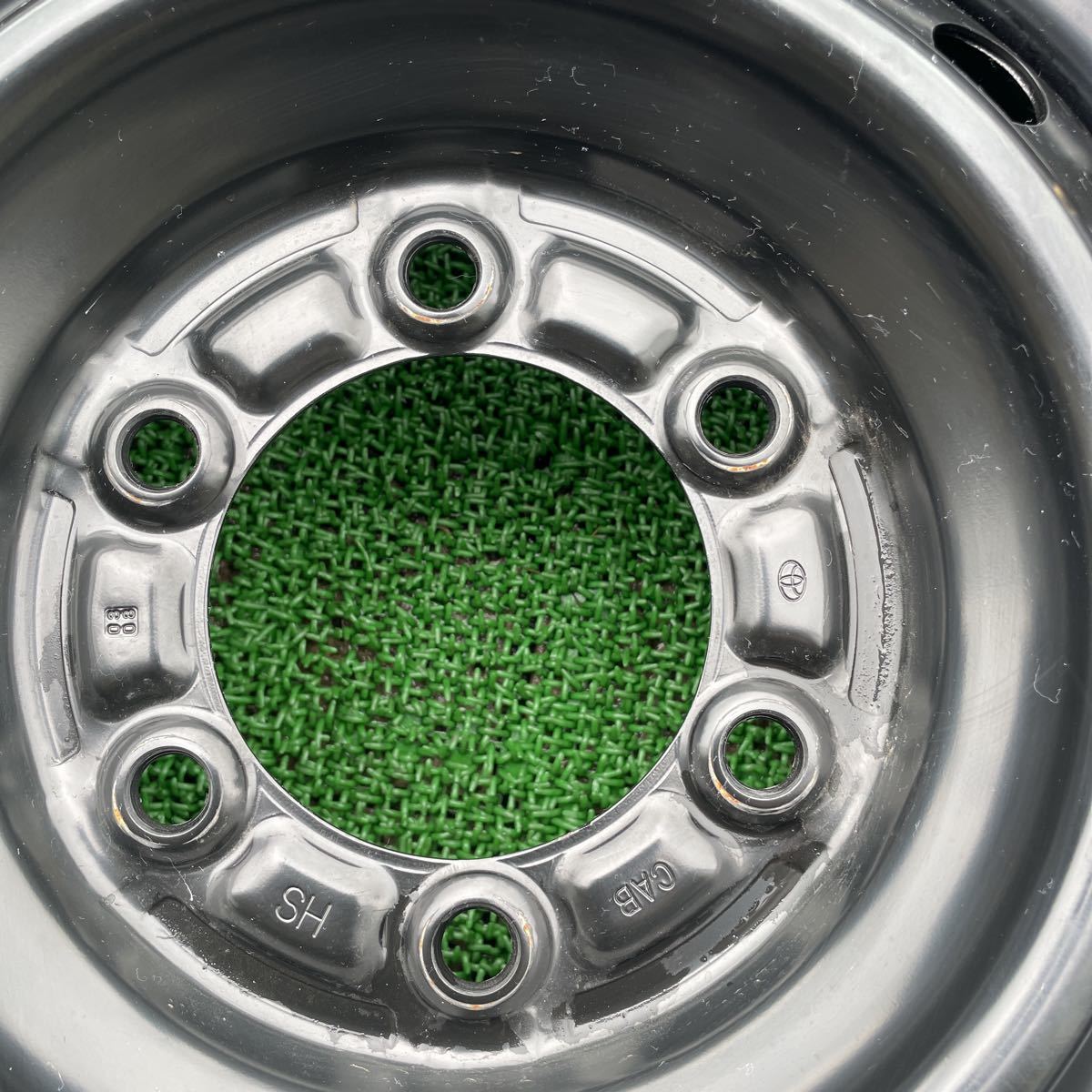 鉄ホイール、J15×6JDOT, 3 22/6HS 8 (195/80R15の使う) ほぼ新品