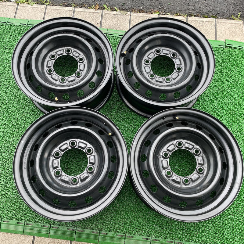 鉄ホイール、J15×6JDOT, 3 22/6HS 8 (195/80R15の使う) ほぼ新品 激安美品　4本セット：13000円