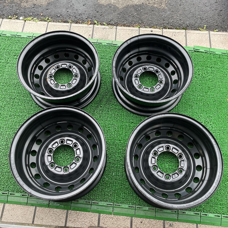 鉄ホイール、J15×6JDOT, 3 22/6HS 8 (195/80R15の使う) ほぼ新品 激安美品　4本セット：13000円