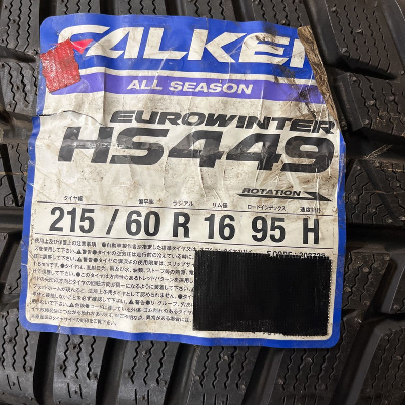 215/60R16　ファルケン　年式:2018　未使用品　激安美品4本セット:25000円