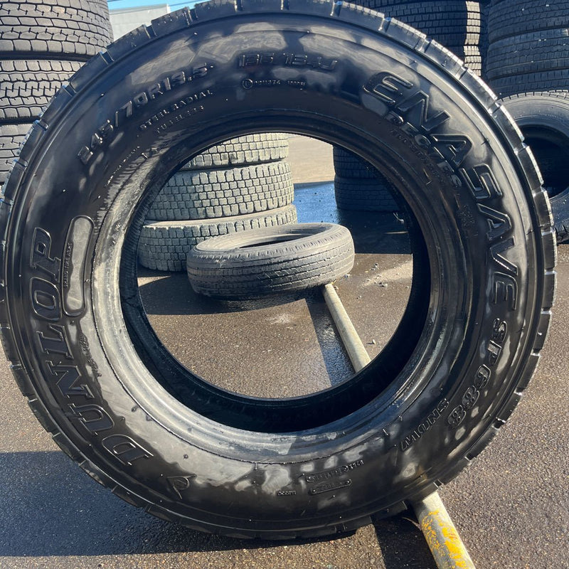 245/70R19.5 DUNLOP, SP688　新車外し　 激安美品　1本セット：13000円