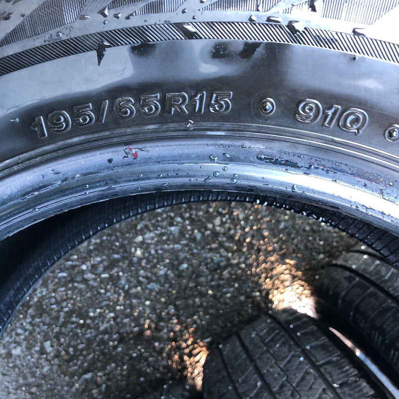 195/65R15 中古　BRIDGESTONE　2018年　4本セット：12000円