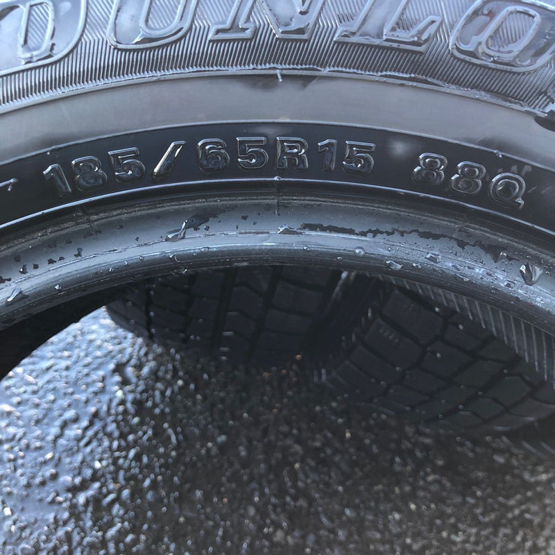 185/65R15 中古　DUNLOP WM02　2018年　4本セット：12000円