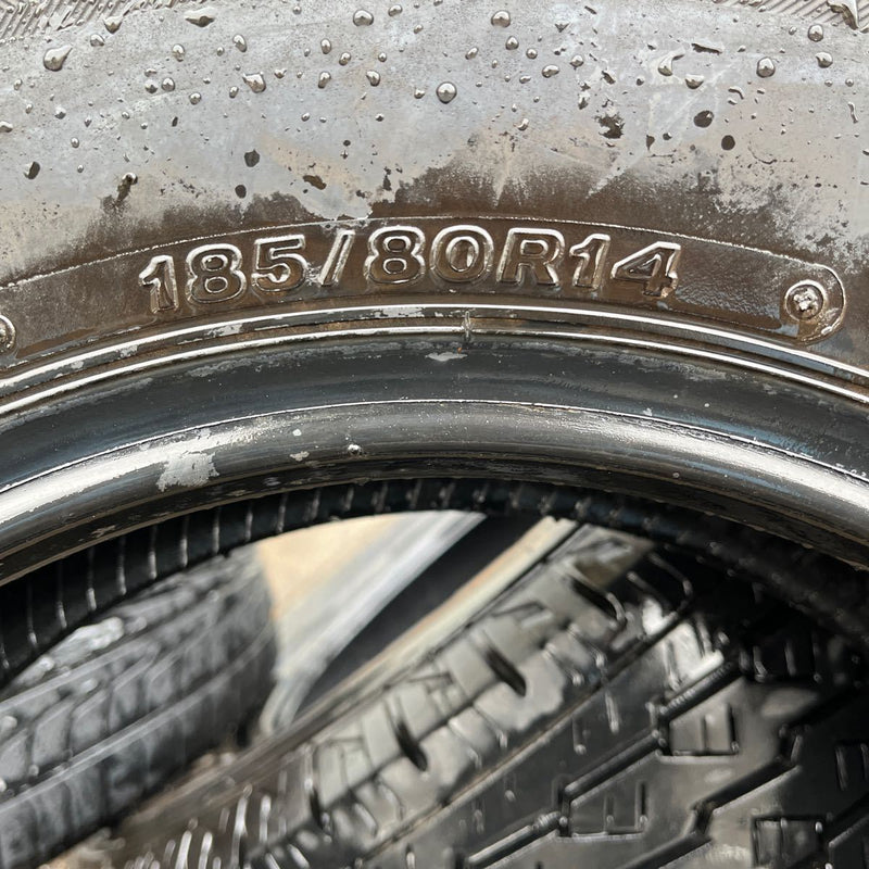 185/80R14 中古　BRIDGESTONE V600 2023年3本　2019年1本　4本セット：18000円　