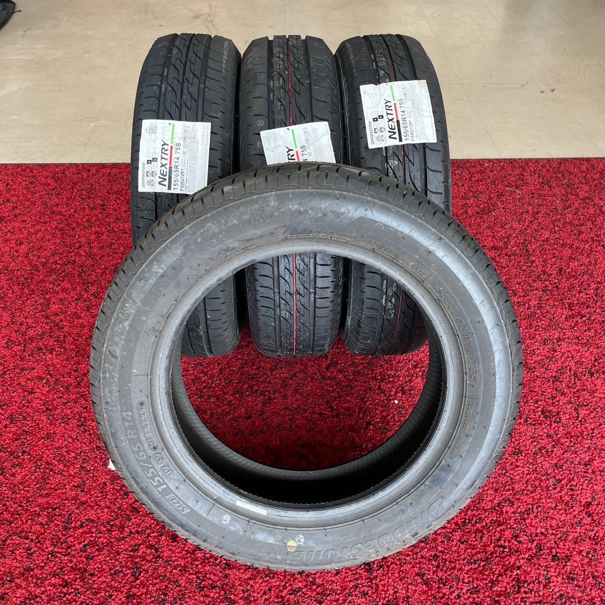 155/65R14 ブリヂストン 年式:2021 未使用品 激安美品4本セット:18000 