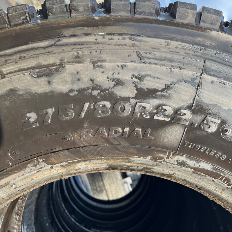 275/80R22.5 BRIDGESTONE, W900 中古　　激安美品　6本セット：99000円