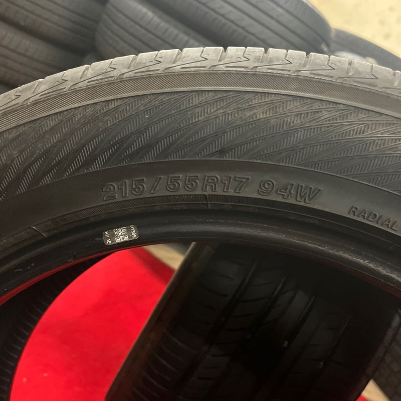 215/55R17 ヨコハマ　年式:2019 激安美品2本セット:11000円