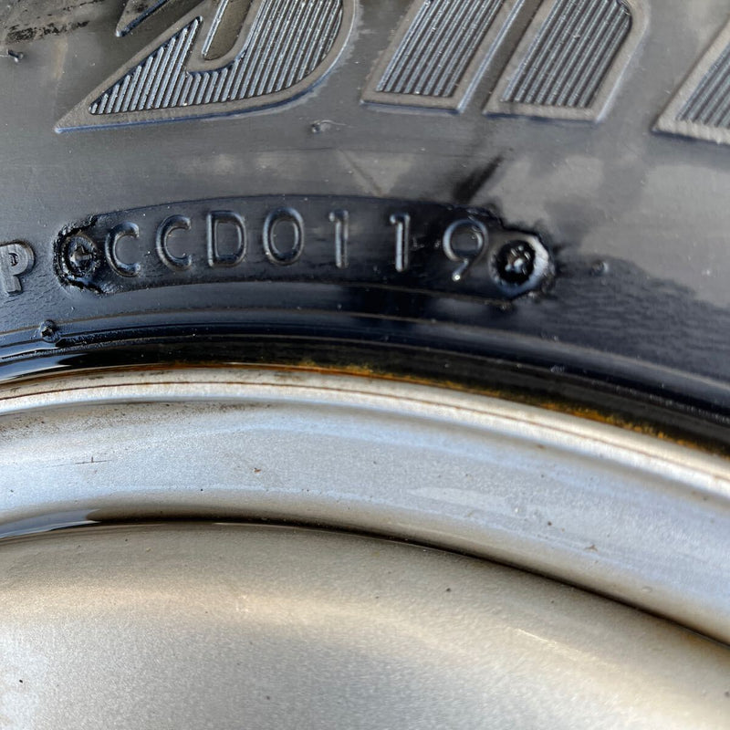 中古鉄ホイールセット　175/75R15 BRIDGESTONE, R205 中古　三菱キャンター６穴　激安美品　6本セット：48000円