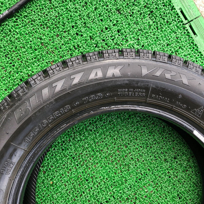 155/65R13 　BRIDGESTONE VRX　2020年UP　中古スタッドレス　　4本セット：8000円