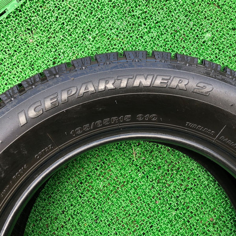 195/65R15 　BRIDGESTONE ICEPARTNER2　2019年　中古スタッドレス　　4本セット：16000円