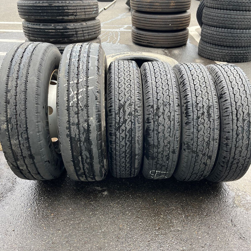 鉄ホイールセット　195/75R15, 2本 165R13 8PR 4本 中古　6穴　激安美品　　4本セット：55000円