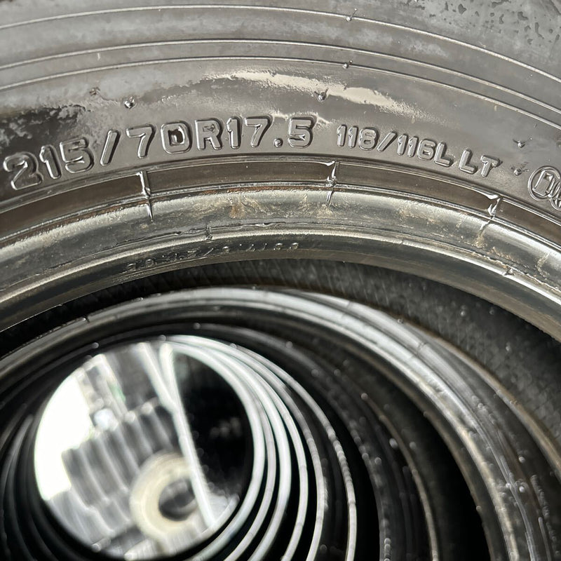 215/70R17.5 DUNLOP 118/116L, SPLT50,　激安美品　　6本セット：33000円