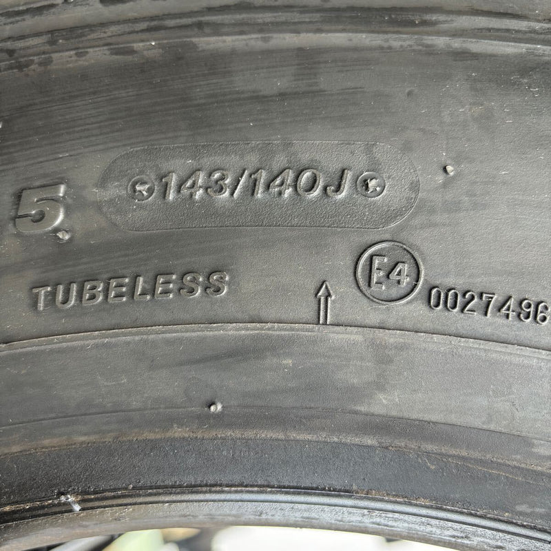 255/70R22.5 ブリヂストン　143/140J, W970, 中古　激安美品　　2本セット：20000円