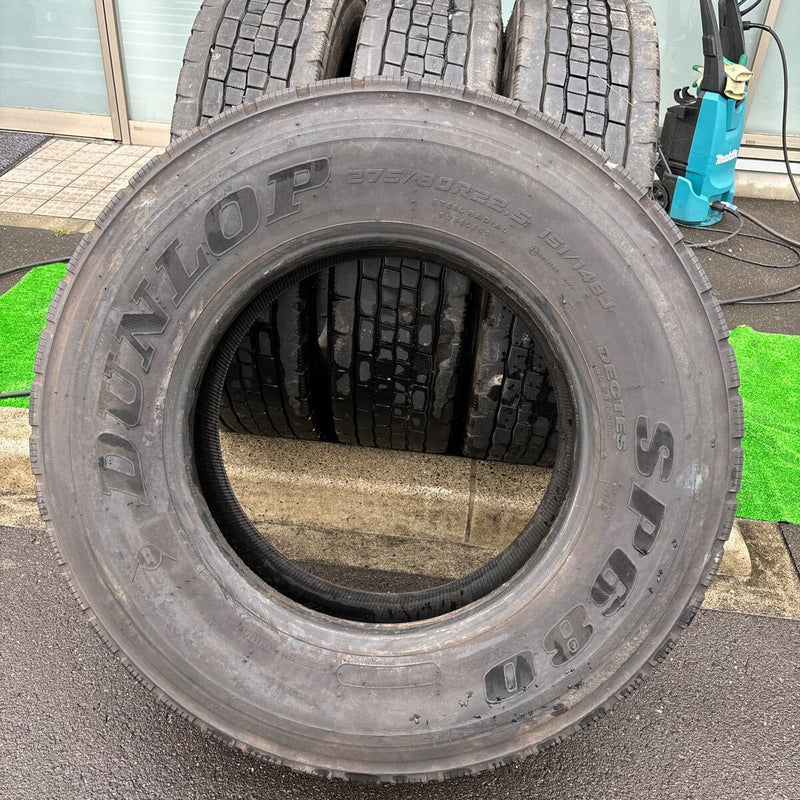 275/80R22.5　ダンロップ　中古地山　4本セット：48000円