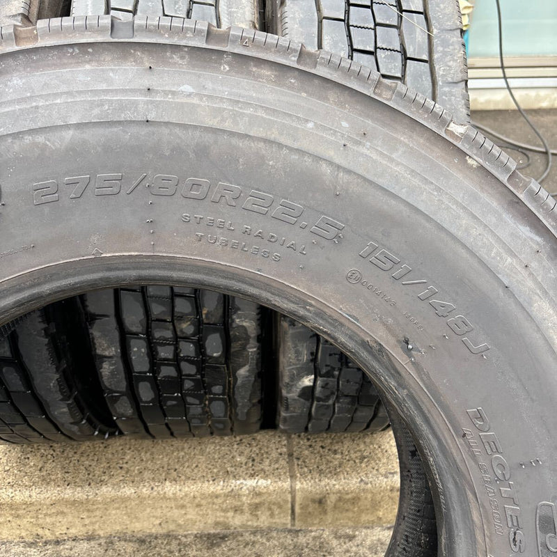 275/80R22.5　ダンロップ　中古地山　4本セット：48000円