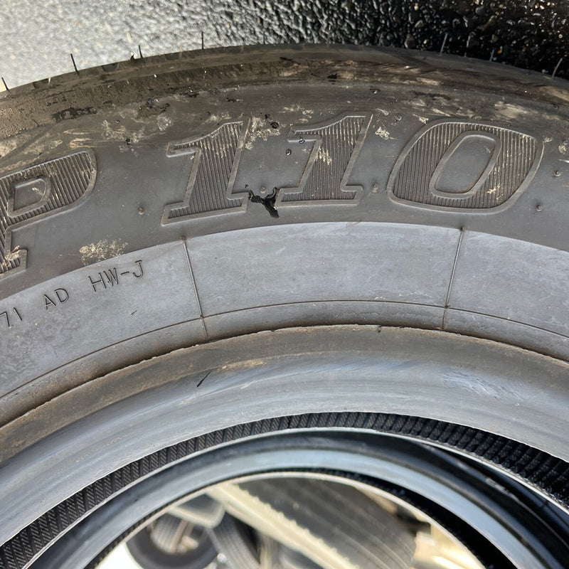 225/80R17.5 DUNLOP, SP110　中古　イボ付　 激安美品　2本セット：16000円