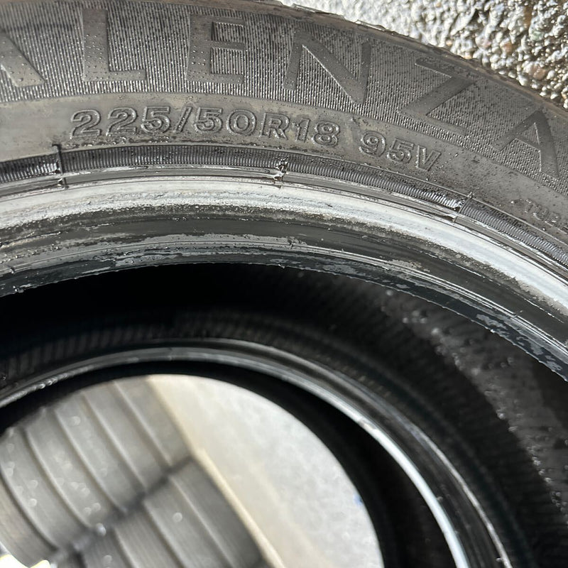 225/50R18 BRIDGESTONE ALENZA LX100 中古夏タイヤ　2022年製　激安美品　2本セット：11000円