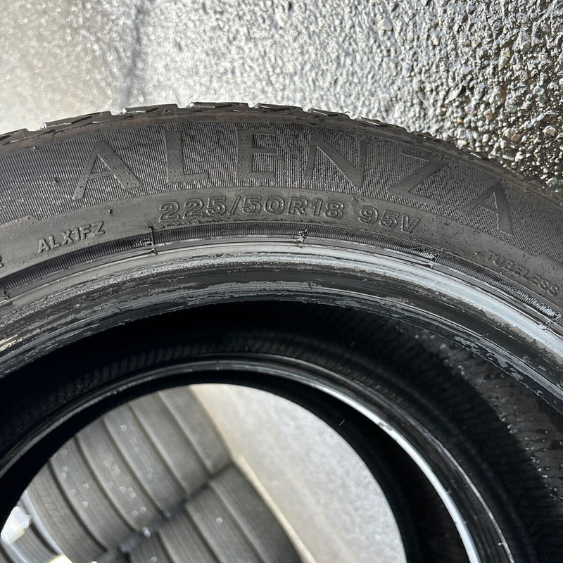 225/50R18 BRIDGESTONE ALENZA LX100 中古夏タイヤ　2022年製　激安美品　2本セット：11000円