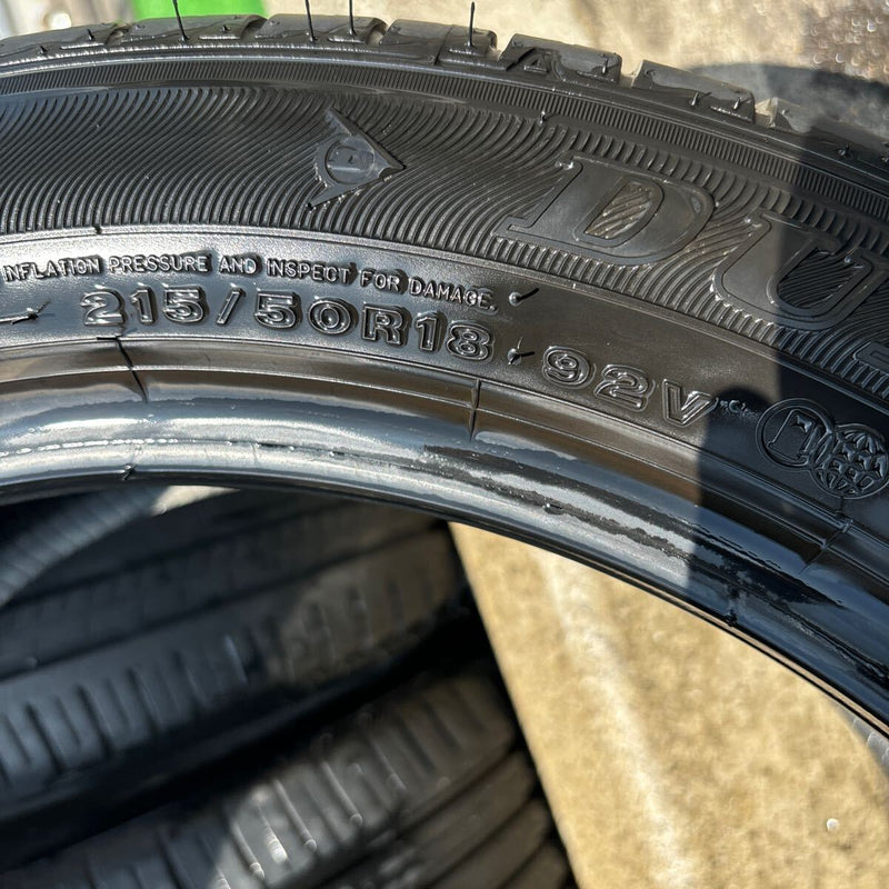 215/50R18 中古夏タイヤ　DUNLOP EC300+　2020年UP 4本セット：18000円