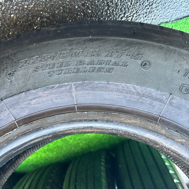 225/80R17.5 中古地山　ダンロップ/ブリヂストン　激安美品　　4本セット：19800円