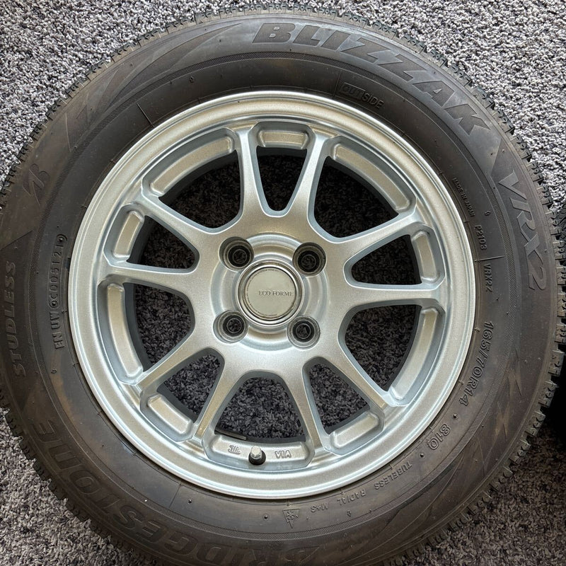 165/70R14 ホイール付き！中古スタッドレス　BRIDGESTONE VRX2 2021年製　4本セット:28000円