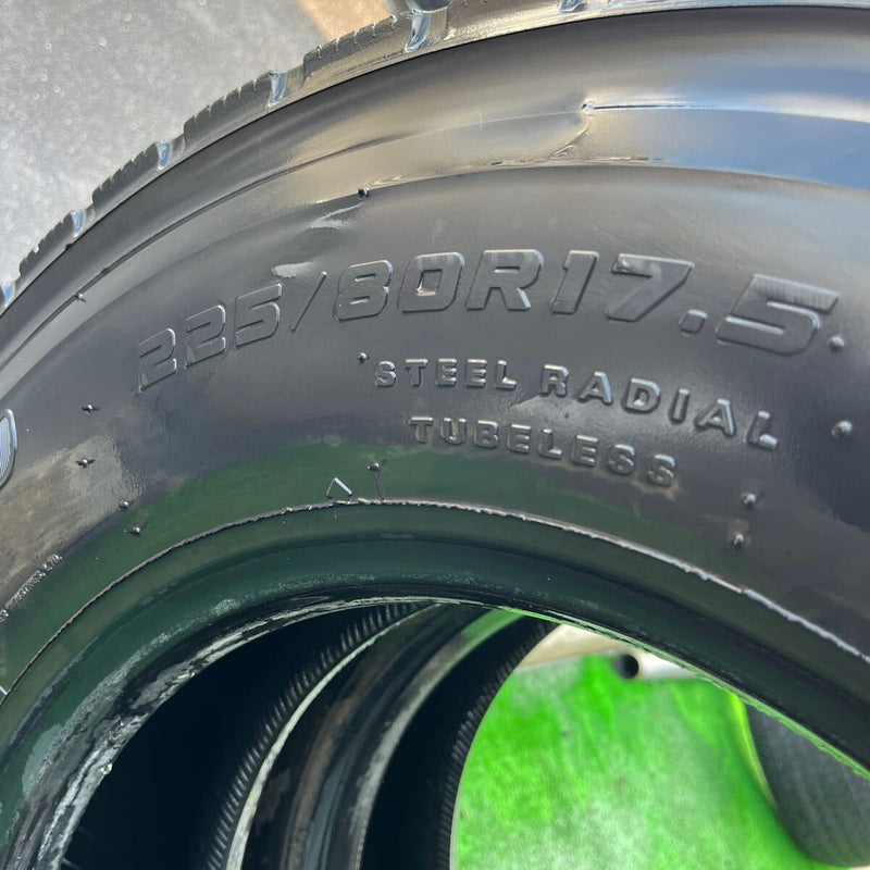 225/80R17.5 DUNLOP, SP680 中古ミックス　激安美品　　2本セット：19000円