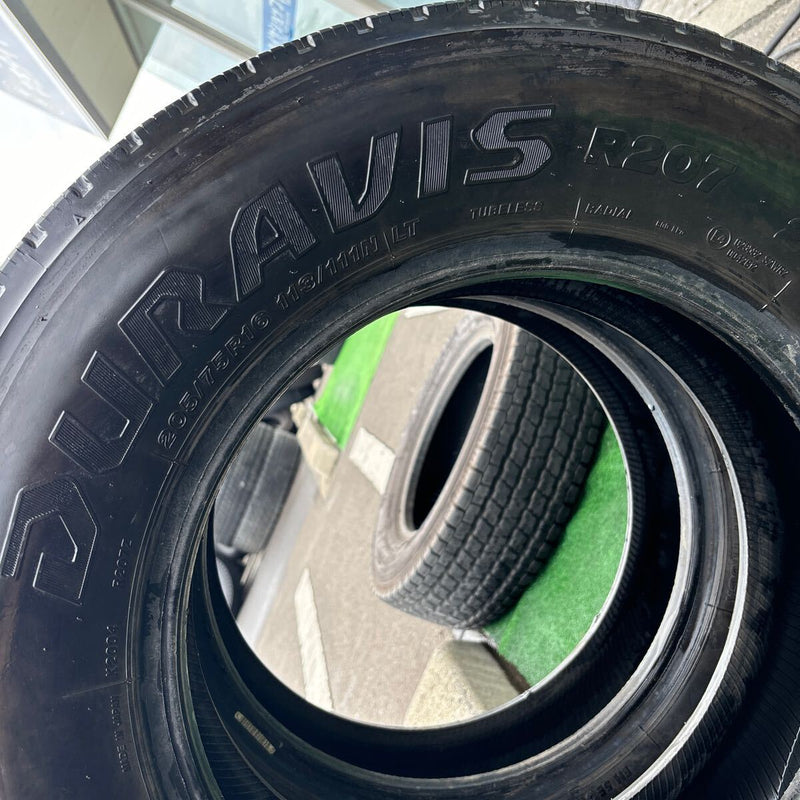 205/75R16 LT　BRIDGESTONE DURAVIS R207　2021年　中古夏タイヤ　　2本セット：9000円