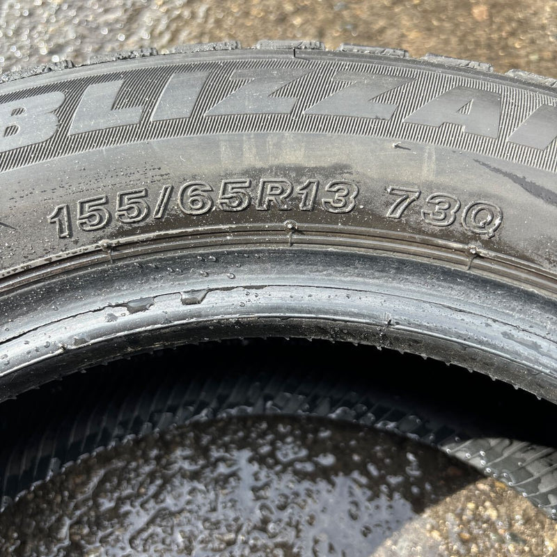 155/65R13 BRIDGESTONE VRX3 2021年製　中古スタッドレス　4本セット：10000円