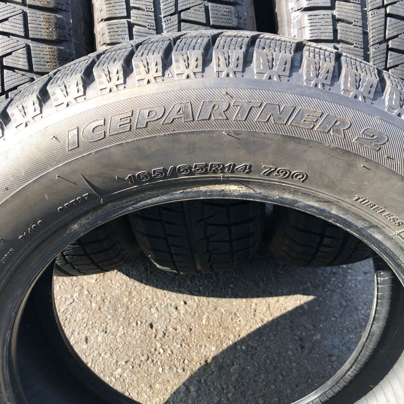 165/65R14 ブリヂストン　アイスパートナー2　中古スタッドレス　　激安美品　4本セット：17000円