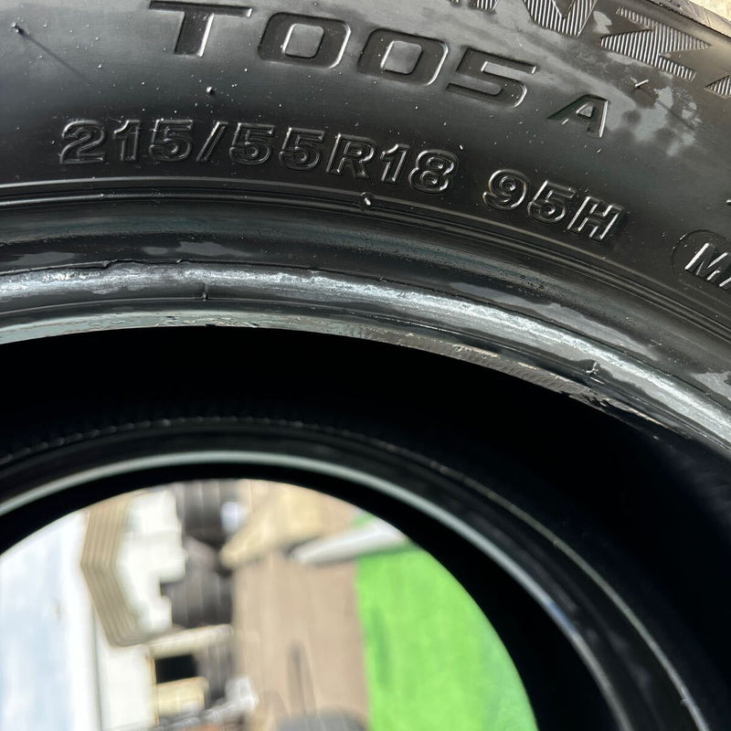 215/55R18 BRIDGESTONE TURANZA T005, 2022年製　激安美品　2本セット:14000円