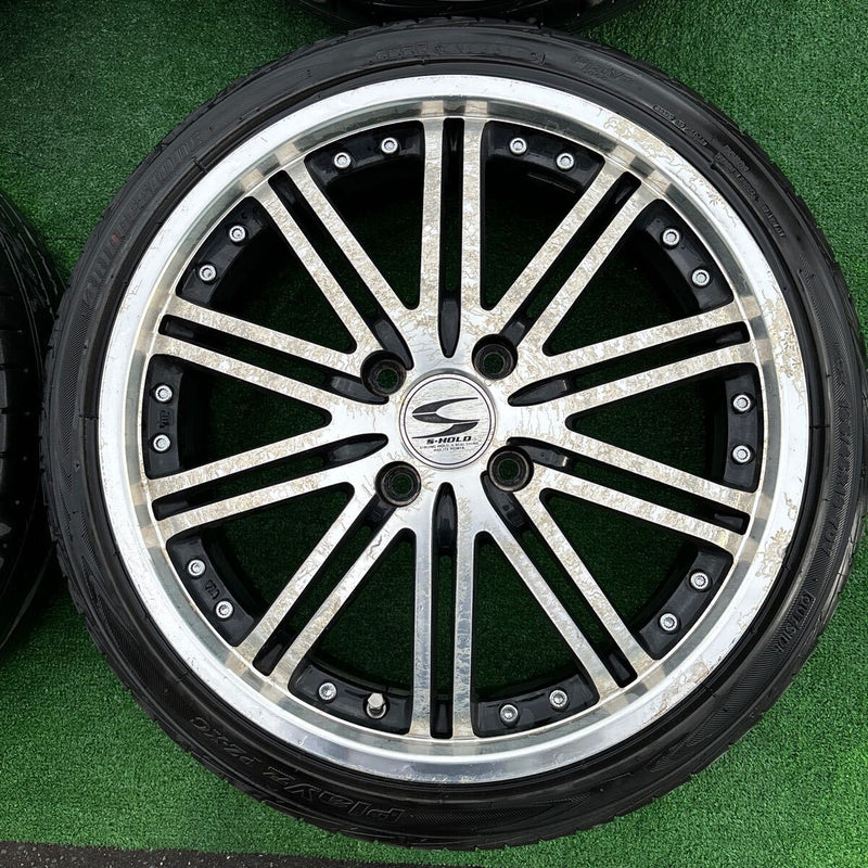 165/45R16 BRIDGESTONE PLAYZ アルミホイール付き！　16×5.5 4H 100+48 中古夏タイヤ　軽用　4本セット:30000円