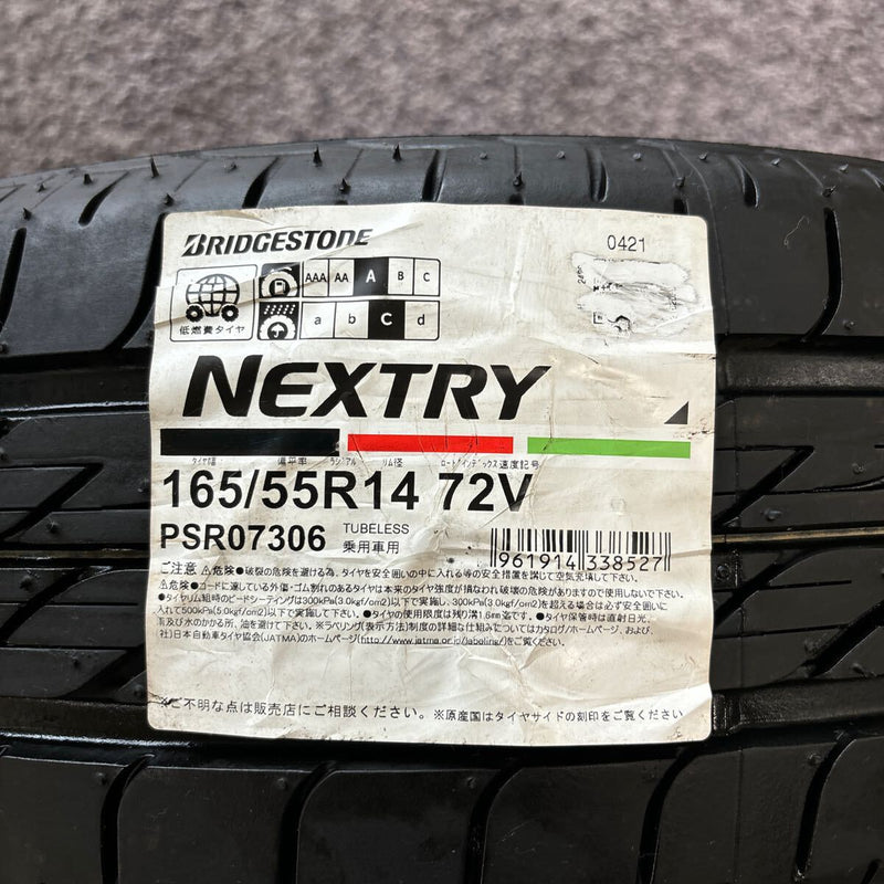 165/55R14 BRIDGESTONE NEXTRY 2021年製 未使用品　夏タイヤ　1本:5000