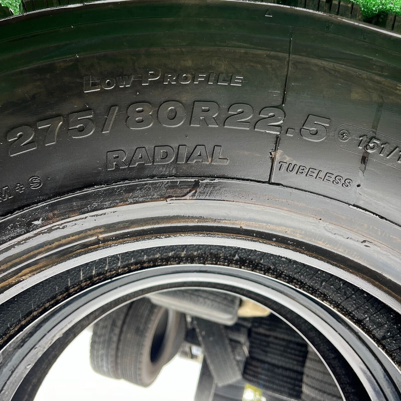 275/80R22.5 BRIDGESTONE, W910 中古スタッドレス　激安美品　2本セット：29000円