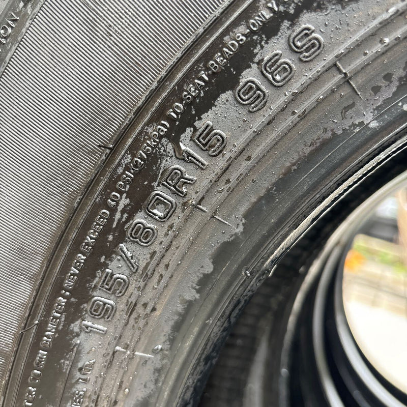 ダンロップ 195/80R15 GRANDTREK AT20 中古夏タイヤ 4本:17000円