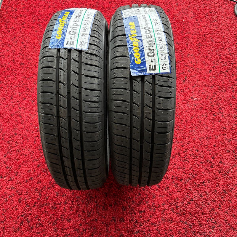 GOODYEAR 155/65R14 EG01 ほぼ新品夏タイヤ 2本:9500円