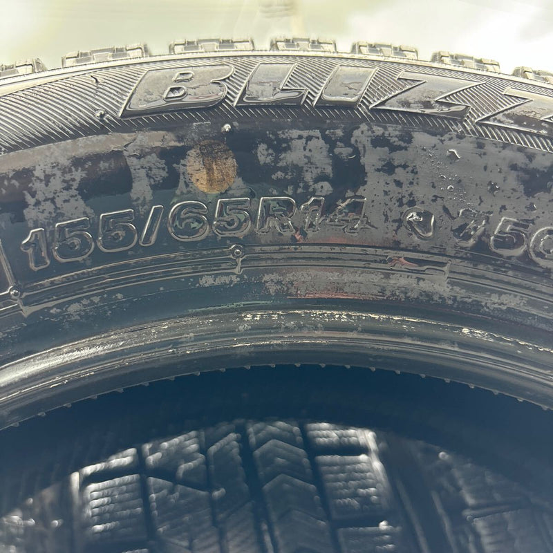 ブリヂストン 155/65R14 VRX 中古冬タイヤ4本セット:12000円