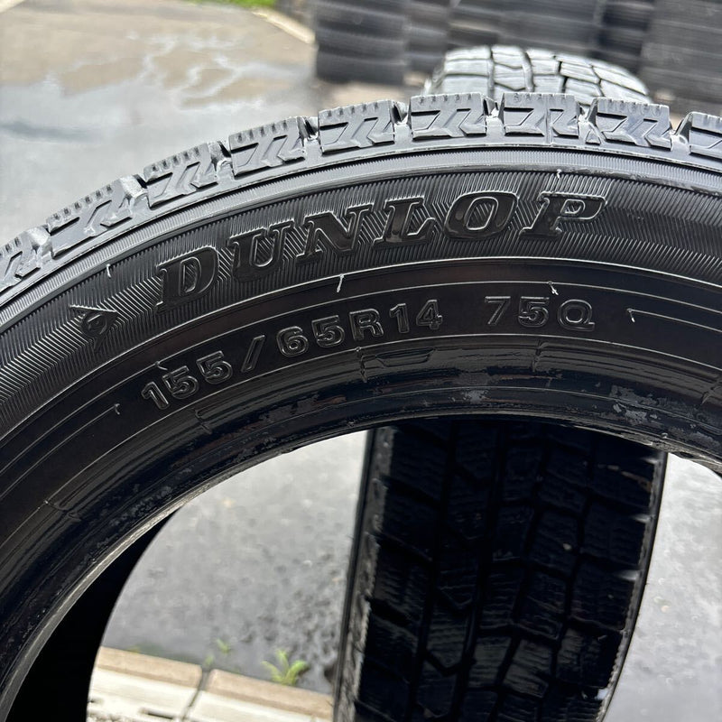 ダンロップ 155/65R14 WM02 中古スタッドレスタイヤ 2本:6000円