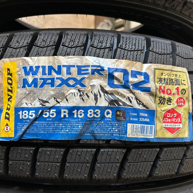 185/55R16 DUNLOP WM02 年落ち未使用品　4本:36000円 未使用