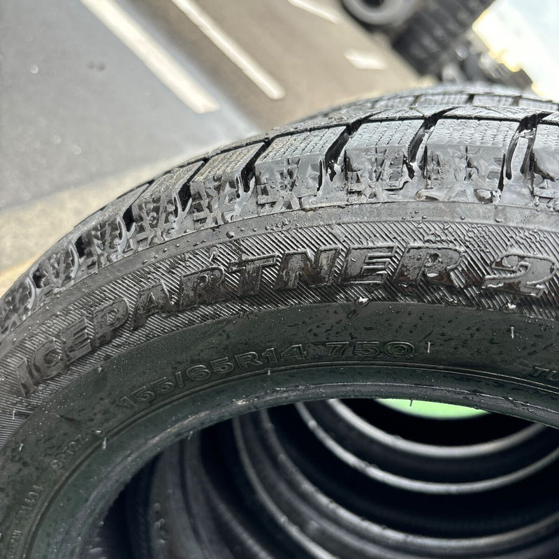 155/65R14 ICEPARTNER2 深溝 中古スタッドレスタイヤ4本セット:11000円