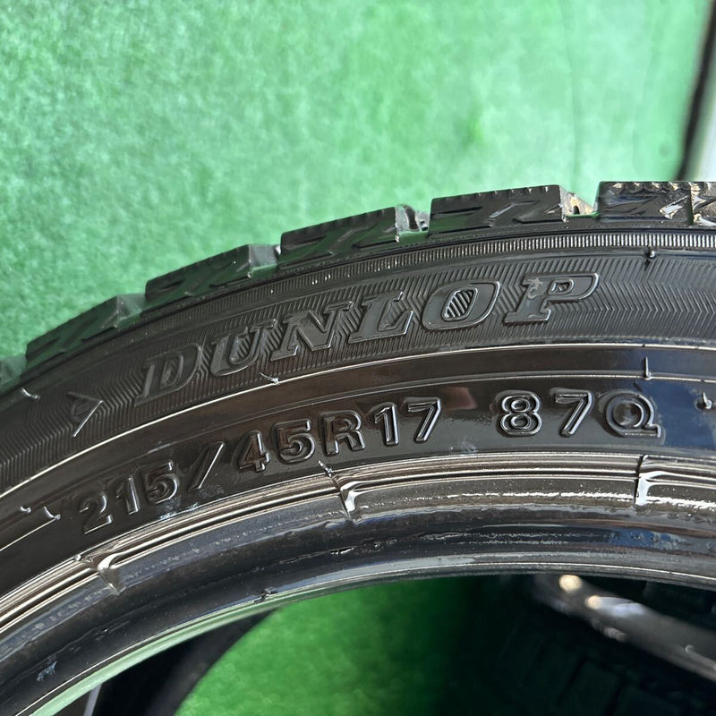 215/45R17 DUNLOP WM02 2019年製　中古スタッドレス　4本セット:22000円