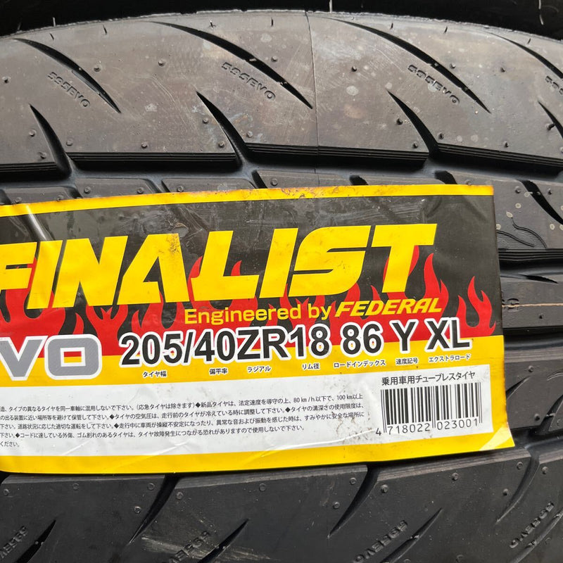 205/40R18 ファイナリスト　未使用　　激安美品　2本セット：14000円 未使用