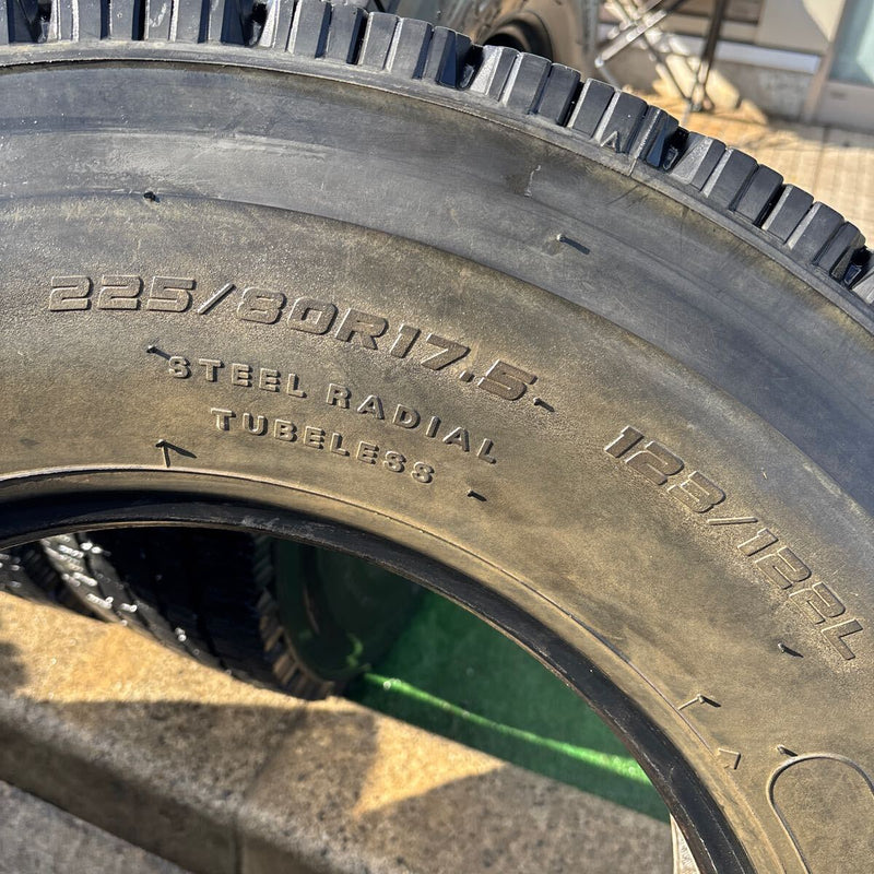 225/80R17.5 ダンロップ　中古地山　激安美品　6本セット：27700円