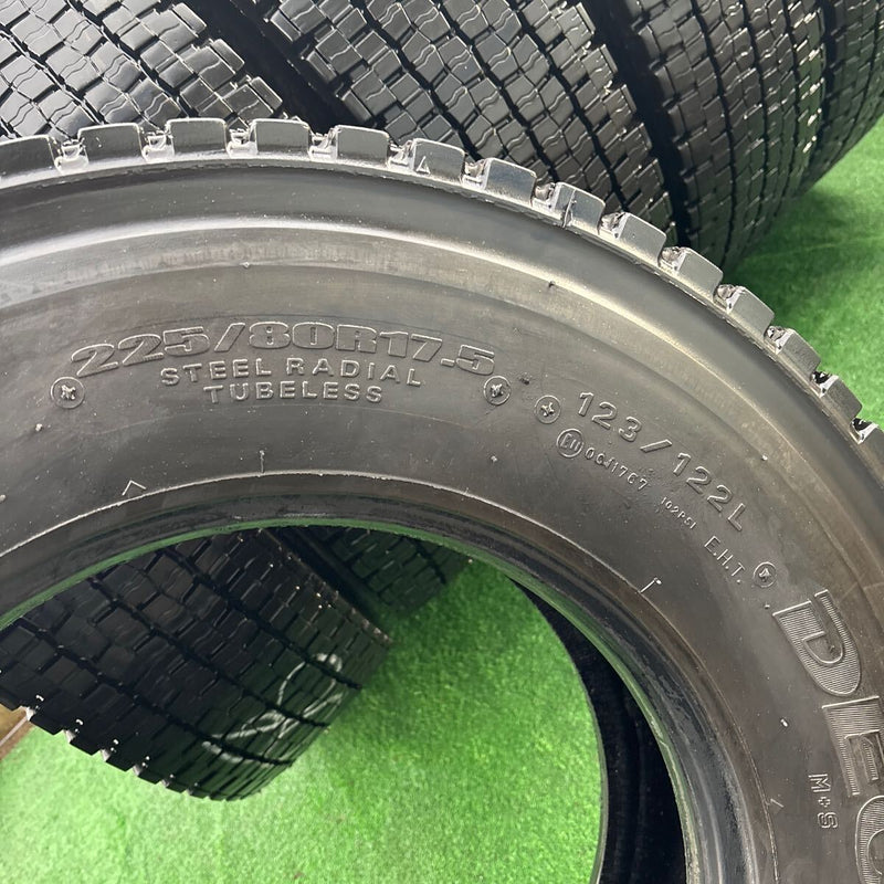 225/80R17.5 中古地山　ダンロップ　激安美品　6本セット：30300円