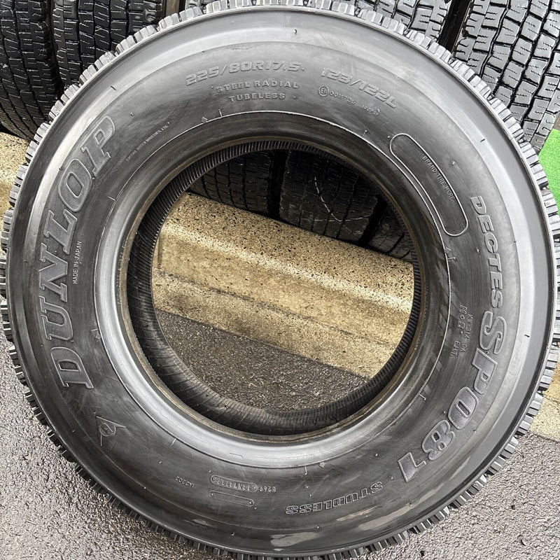 225/80R17.5 DUNLOP 中古地山　激安美品　6本セット：28700円