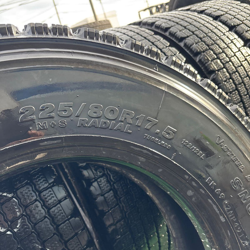 225/80R17.5 ブリヂストン　中古地山　激安美品　6本セット：25700円