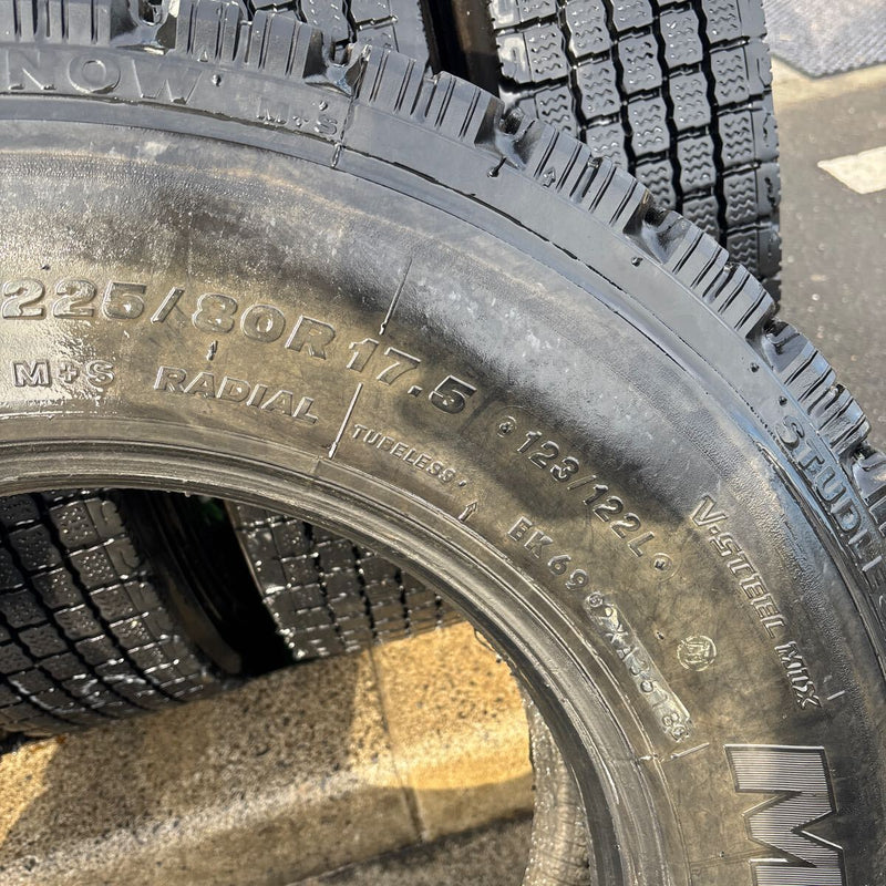 225/80R 17.5 ブリヂストン　中古再生　　激安美品　6本セット：25000円