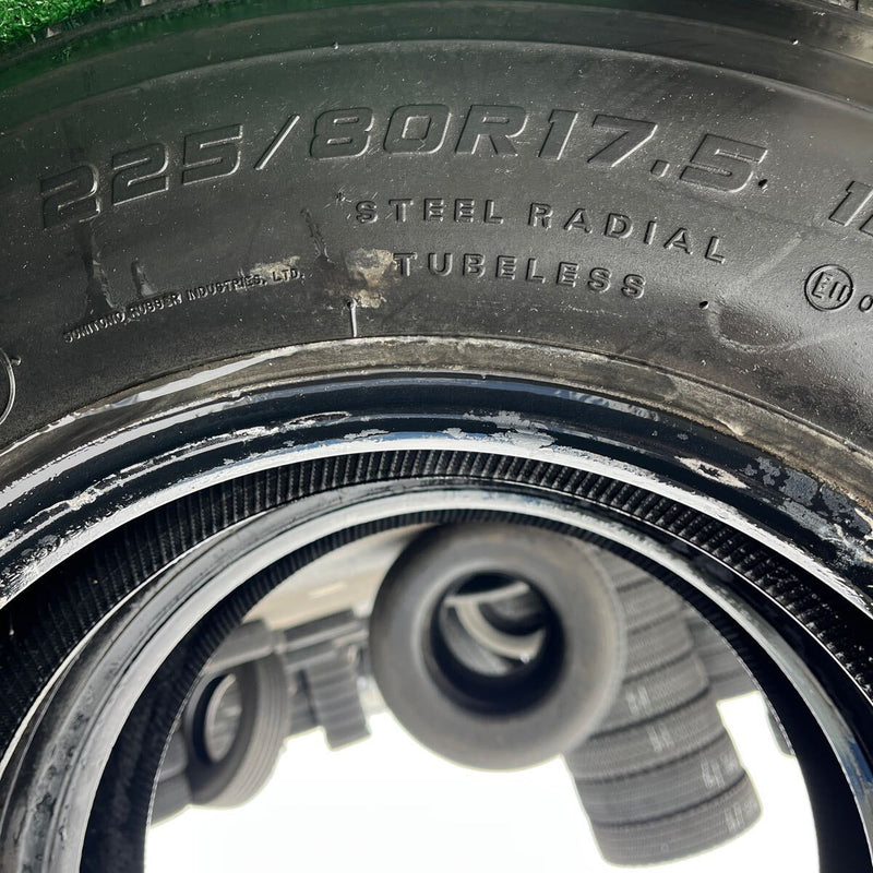 225/80R17.5 DUNLOP, SP330 　激安美品　　2本セット：13000円