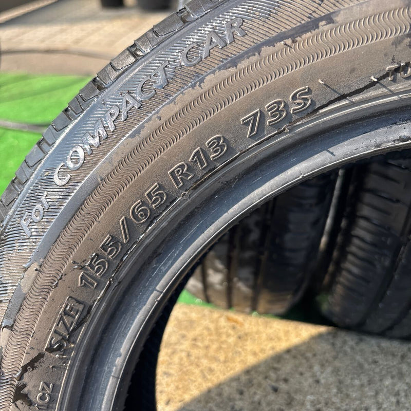 155/65R13 BRIDGESTONE NH100C 中古ノーマルタイヤ　美品４本セット:13000円