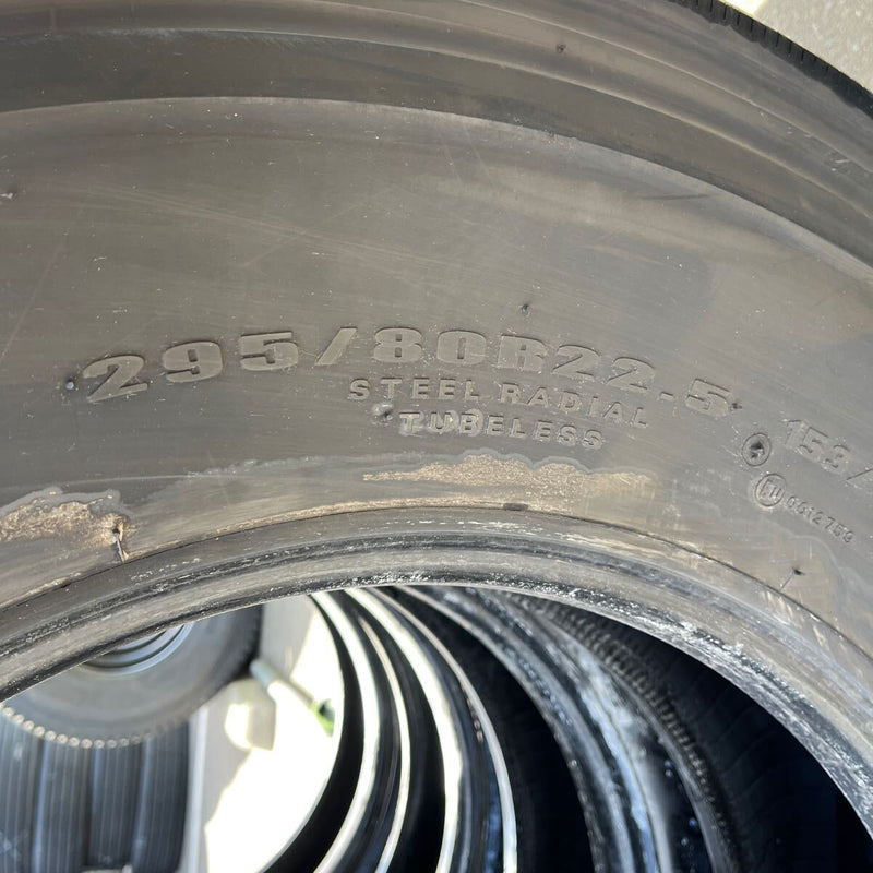 295/80R22.5 DUNLOP, SP122 激安美品　4本セット：75000円